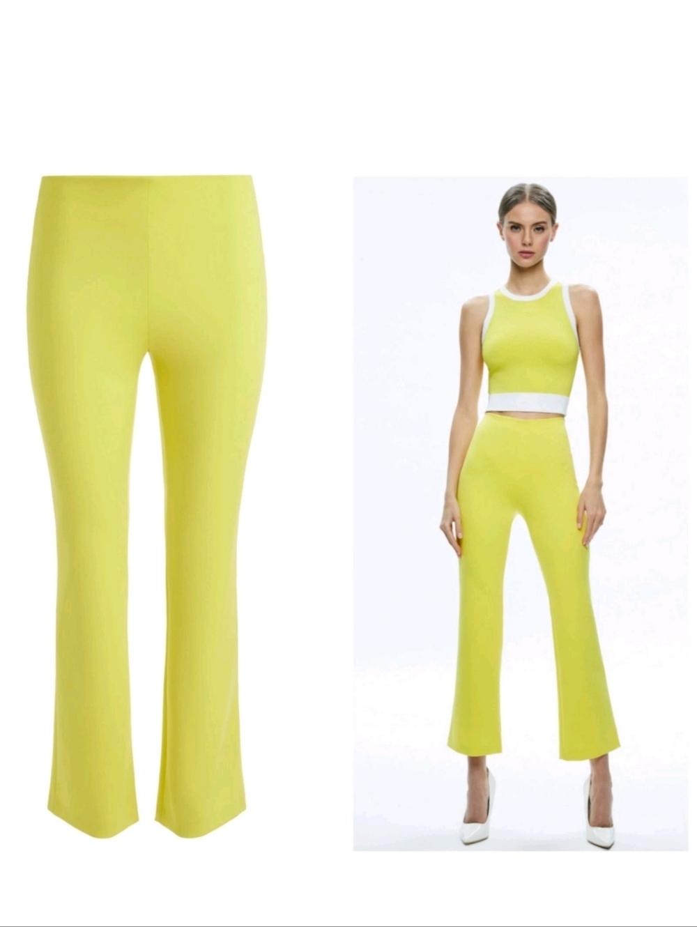 ALICE + OLIVIA RMP MID RISE BACK-ZIP BOOTCUT ANKLE PANT SIZE 10